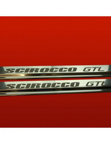 VW SCIROCCO MK2 Door sills kick plates SCIROCCO GTL  Stainless Steel 304 Mirror Finish