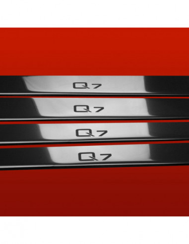 AUDI Q7 4L Door sills kick plates   Stainless Steel 304 Mirror Finish