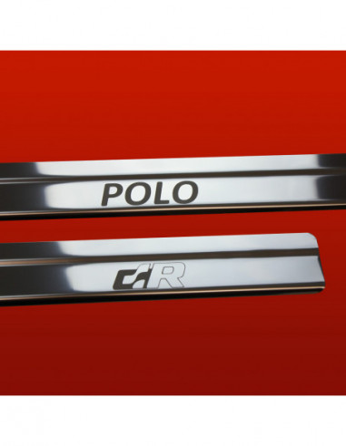 VW POLO MK4 9N 9N3 Door sills kick plates POLO R+ 3 doors Stainless Steel 304 Mirror Finish