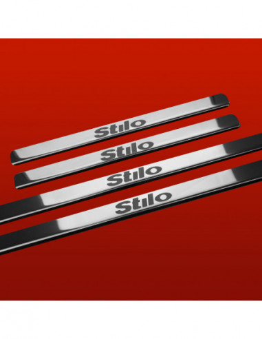 FIAT STILO  Door sills kick plates  5 doors Stainless Steel 304 Mirror Finish