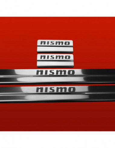 NISSAN JUKE  Plaques de seuil de porte NISMO Préfacelift Acier inoxydable 304 Finition miroir