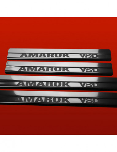 VW AMAROK  Door sills kick plates AMAROK VSD  Stainless Steel 304 Mirror Finish