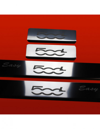 FIAT 500L  Door sills kick plates 500L EASY  Stainless Steel 304 Mirror Finish