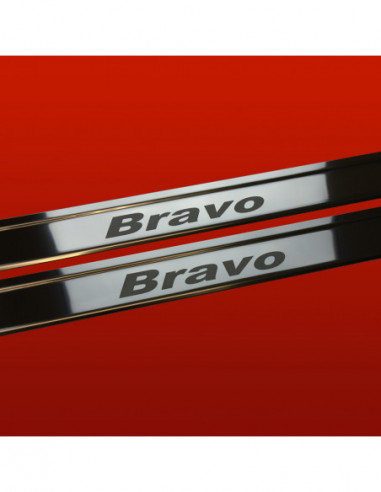 FIAT BRAVO MK1 Door sills kick plates   Stainless Steel 304 Mirror Finish