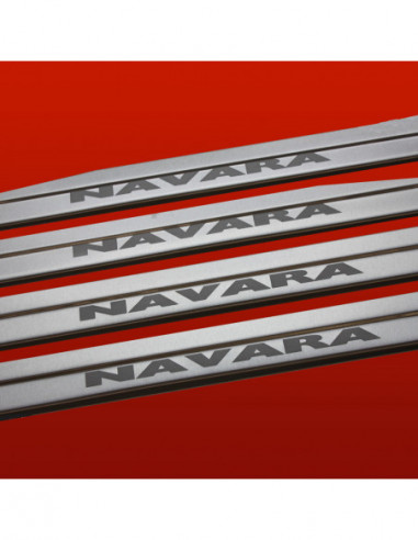 NISSAN NAVARA D40 Door sills kick plates   Stainless Steel 304 Mat Finish