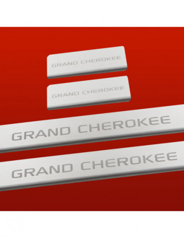 JEEP GRAND CHEROKEE MK4 WK2 Plaques de seuil de porte   Acier inoxydable 304 fini mat