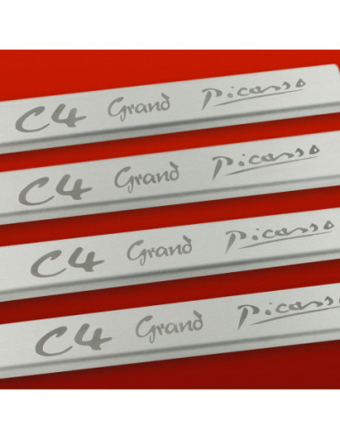 CITROEN C4 GRAND PICASSO MK1 Door sills kick plates GRAND PICASSO  Stainless Steel 304 Mat Finish