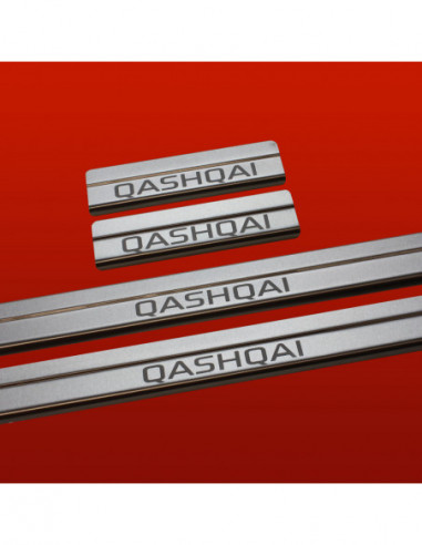 NISSAN QASHQAI MK1 Door sills kick plates   Stainless Steel 304 Mat Finish