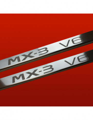 MAZDA MX-3  Plaques de seuil de porte MX-3 V6  Acier inoxydable 304 Finition miroir