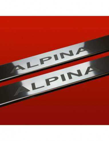 BMW 3 SERIES E30 Door sills kick plates ALPINA Convertible/CabRIO/Coupe Stainless Steel 304 Mirror Finish