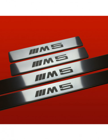 BMW 5 SERIES E34 Door sills kick plates M5 TYPE2  Stainless Steel 304 Mirror Finish