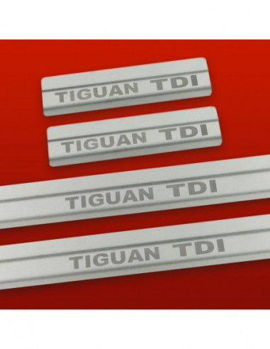 VW TIGUAN MK1 Door sills kick plates TIGUAN TDI  Stainless Steel 304 Mat Finish