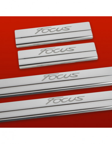 FORD FOCUS MK3 Door sills kick plates   Stainless Steel 304 Mirror Finish
