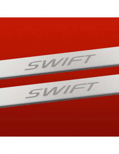SUZUKI SWIFT MK4 Door sills kick plates  3 doors Stainless Steel 304 Mat Finish