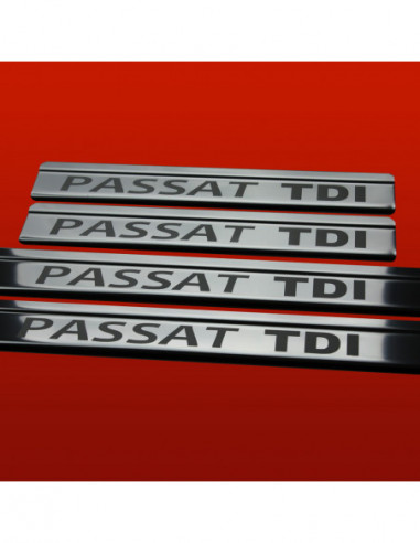 VW PASSAT B6 Door sills kick plates PASSAT TDI  Stainless Steel 304 Mirror Finish