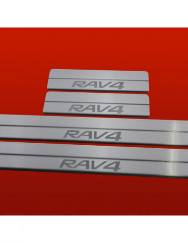 TOYOTA RAV-4 MK4 Door sills kick plates   Stainless Steel 304 Mat Finish