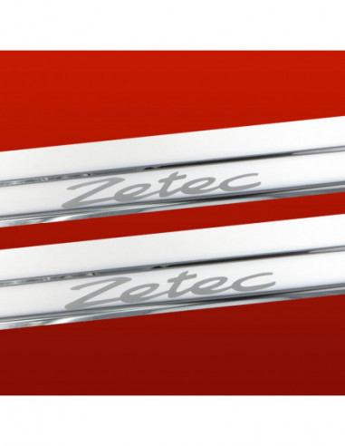 FORD FIESTA MK7 Door sills kick plates ZETEC 3 doors Facelift Stainless Steel 304 Mirror Finish