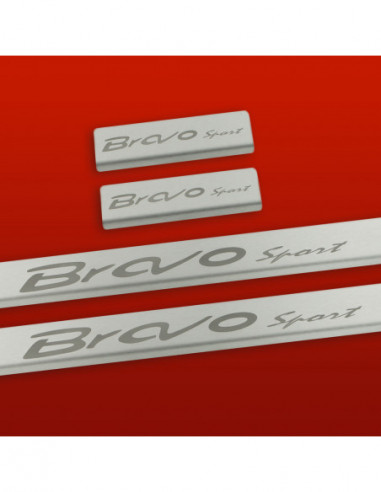 FIAT BRAVO MK2 Door sills kick plates BRAVO SPORT  Stainless Steel 304 Mat Finish