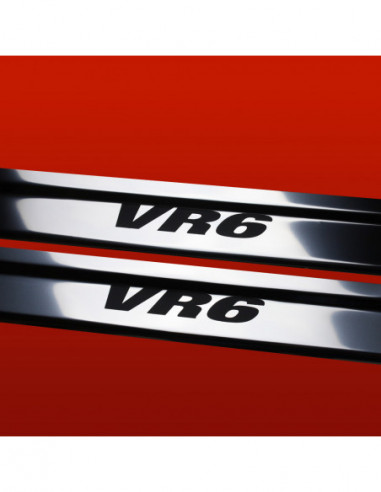 VW CORRADO  Door sills kick plates VR6  Stainless Steel 304 Mirror Finish Black Inscriptions