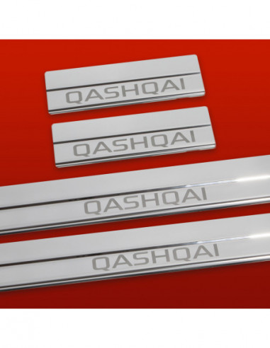NISSAN QASHQAI MK2 Door sills kick plates   Stainless Steel 304 Mirror Finish