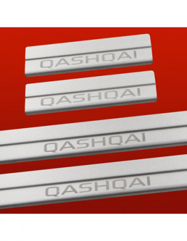 NISSAN QASHQAI MK2 Door sills kick plates   Stainless Steel 304 Mat Finish