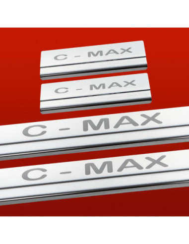 FORD C-MAX MK1 Plaques de seuil de porte   Acier inoxydable 304 Finition miroir