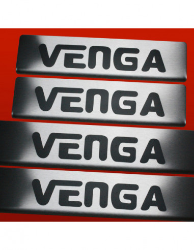 KIA VENGA  Door sills kick plates   Stainless Steel 304 Mat Finish Black Inscriptions