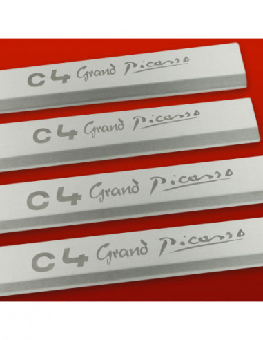 CITROEN C4 GRAND PICASSO MK2 Door sills kick plates GRAND PICASSO  Stainless Steel 304 Mat Finish