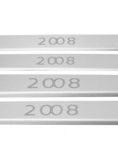 PEUGEOT 2008  Plaques de seuil de porte   Acier inoxydable 304 fini mat