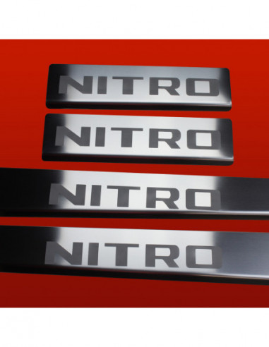 DODGE NITRO  Door sills kick plates   Stainless Steel 304 Mat Finish