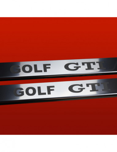 VW GOLF MK7 Door sills kick plates GOLF GTI 3 doors Stainless Steel 304 Mirror Finish