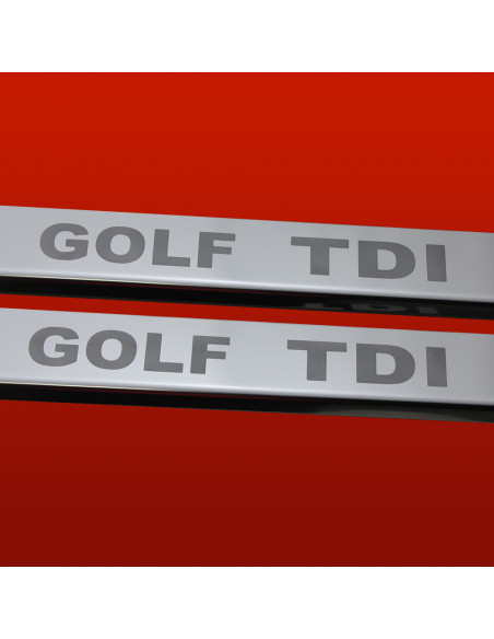 VOLKSWAGEN GOLF MK7 Plaques de seuil de porte GOLF TDI 3 portes Acier inoxydable 304 Finition miroir