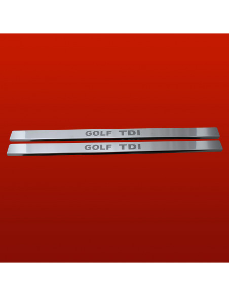 VOLKSWAGEN GOLF MK7 Plaques de seuil de porte GOLF TDI 3 portes Acier inoxydable 304 Finition miroir