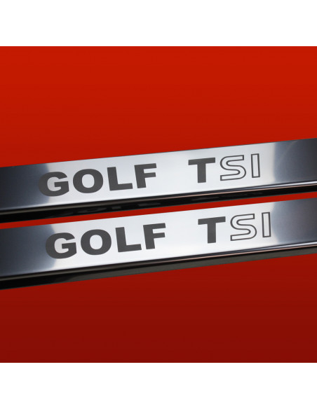 VOLKSWAGEN GOLF MK7 Plaques de seuil de porte GOLF TSI 3 portes Acier inoxydable 304 Finition miroir