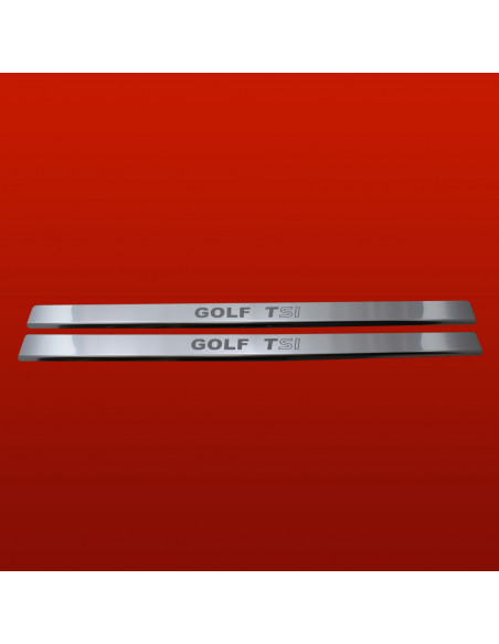 VOLKSWAGEN GOLF MK7 Plaques de seuil de porte GOLF TSI 3 portes Acier inoxydable 304 Finition miroir