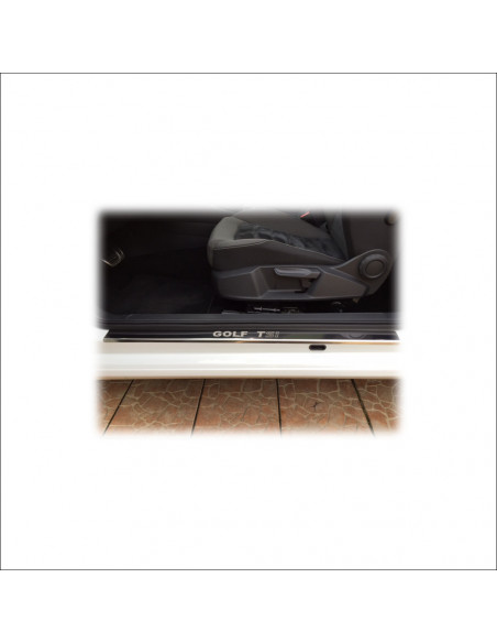 VOLKSWAGEN GOLF MK7 Plaques de seuil de porte GOLF TSI 3 portes Acier inoxydable 304 Finition miroir