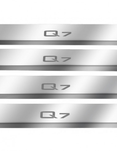 AUDI Q7 4M Door sills kick plates   Stainless Steel 304 Mirror Finish