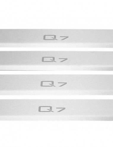 AUDI Q7 4M Door sills kick plates   Stainless Steel 304 Mat Finish
