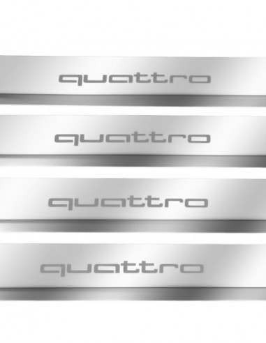 AUDI Q7 4M Plaques de seuil de porte QUATTRO  Acier inoxydable 304 Finition miroir