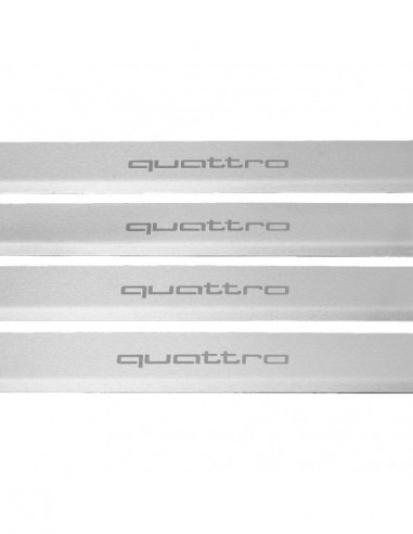 AUDI Q7 4M Door sills kick plates QUATTRO  Stainless Steel 304 Mat Finish