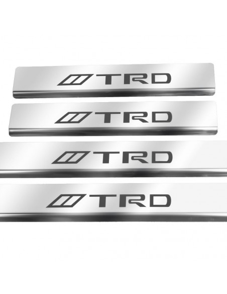 TOYOTA AVENSIS MK3 T27 Door sills kick plates   Stainless Steel 304 Mirror Finish Black Inscriptions