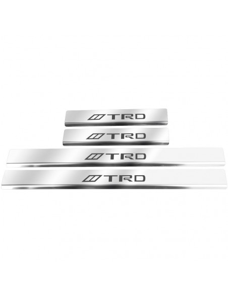 TOYOTA AVENSIS MK3 T27 Door sills kick plates   Stainless Steel 304 Mirror Finish Black Inscriptions