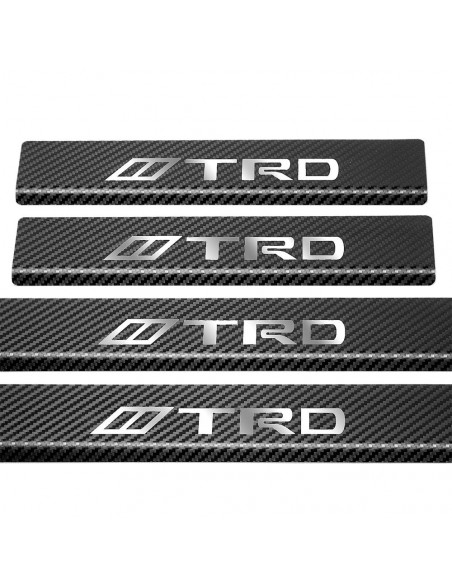 TOYOTA AVENSIS MK3 T27 Plaques de seuil de porte TRD  Acier inoxydable 304 fini Carbone
